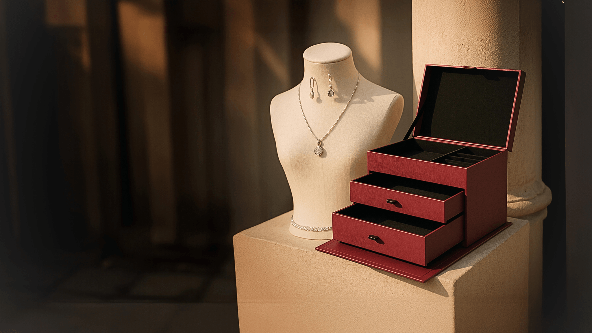 SilverBox luxury jewelry box display